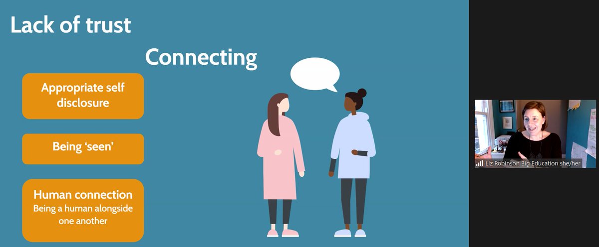 _bigeducation's tweet photo. Our second live webinar of the 'Developing High Functioning Teams' course, led by @LizzieRobinson3 

Today we are exploring common challenges of dysfunctional teams and frameworks to intentionally change them into high functioning teams

#BEcourses #BEchangemakers https://t.co/kfegwesIPs
