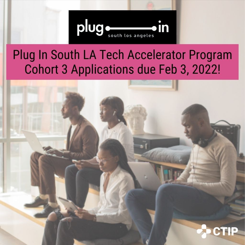 kathryneallegra's tweet photo. Apply today for the @PISouthLA Tech Accelerator Program by Feb 3! #pluginsouthla is a friend of @westcoastctip and I serve on their Advisory Board. Looking for Black and Latinx founders interested in scaling their business and expanding their network. https://t.co/KAAfWRBdv1 https://t.co/bvVMDqcUYk