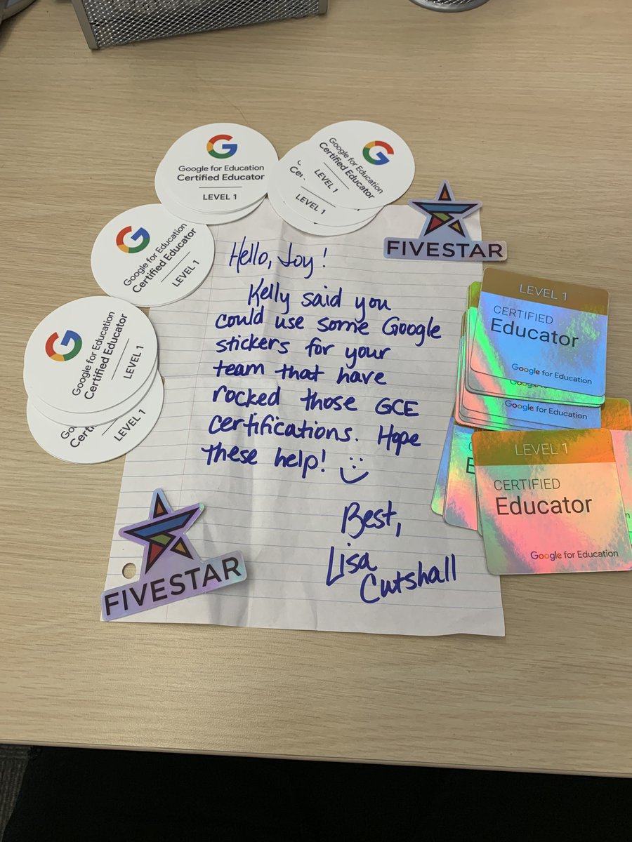 CPS_InstrucTech's tweet image. Nothing better than receiving  cool #swag from @Five_StarTech. This summer @ChiPubSchools we had a ton of teachers become #googlecertifiededucators. I can&apos;t wait to surprise them with these cool stickers. 
#cpsgoogle #cpsedtech #cpsteachers #googlecertified #tech #intheclassroom