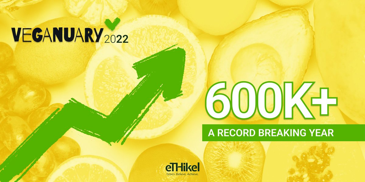 eTHikel's tweet photo. Veganuary 2022 is officially the biggest it's ever been surpassing last year's 580,000 participants by over 20,000 already. Veganuary organisers credit the boost to celebrities endorsing the movement as being a key factor in the record-breaking year. https://t.co/iHmmtdg9J1