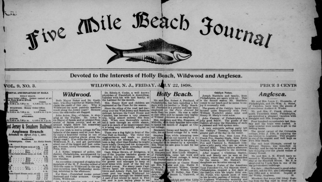Rutgers_SCUA's tweet photo. HUGE news from the New Jersey Digital Newspaper Project:   Five Mile Beach Journal, Penns Grove Record, Mount Holly News, and Pleasantville Weekly Press are live!

Link in bio for the NJDNP.

#Rutgers #RutgersLibraries #RutgersSCUA #IGLibraries  #ChonAm #NJDNP https://t.co/xDD68W8FGP