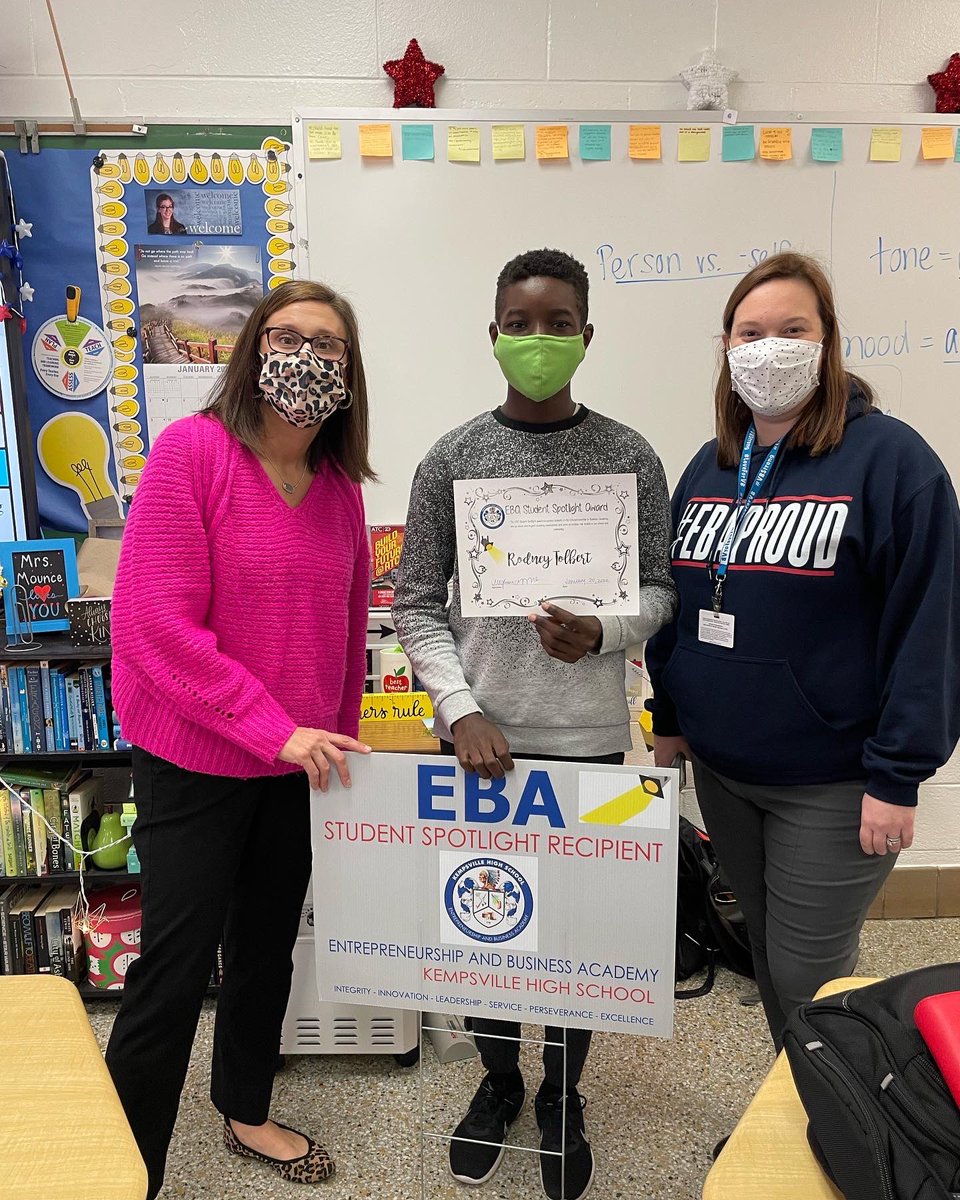 Congrats to Rodney T. Who received the EBA Student Spotlight award! #ebaproud