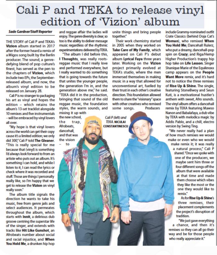 We made it in the gleaner 😎
Thanks ❤️
@sade_jheanell
@kaivonhillman
@jamaicagleaner
@calipmusic
@lowlowrecords
Pre-Order vinyl at @hhvrecords
(link in bio)
Release 28th Jan 2022

#vinyl #reggae #jamaicangleaner