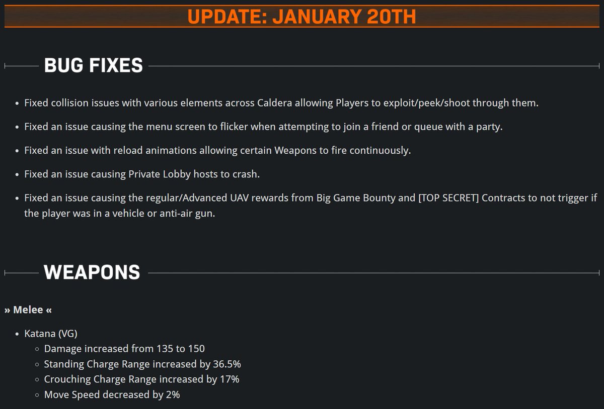 New #Warzone update is live.