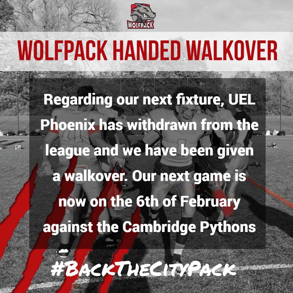 Easy W 😉 - WOLFPACK HANDED WALKOVER 
#BackTheCityPack