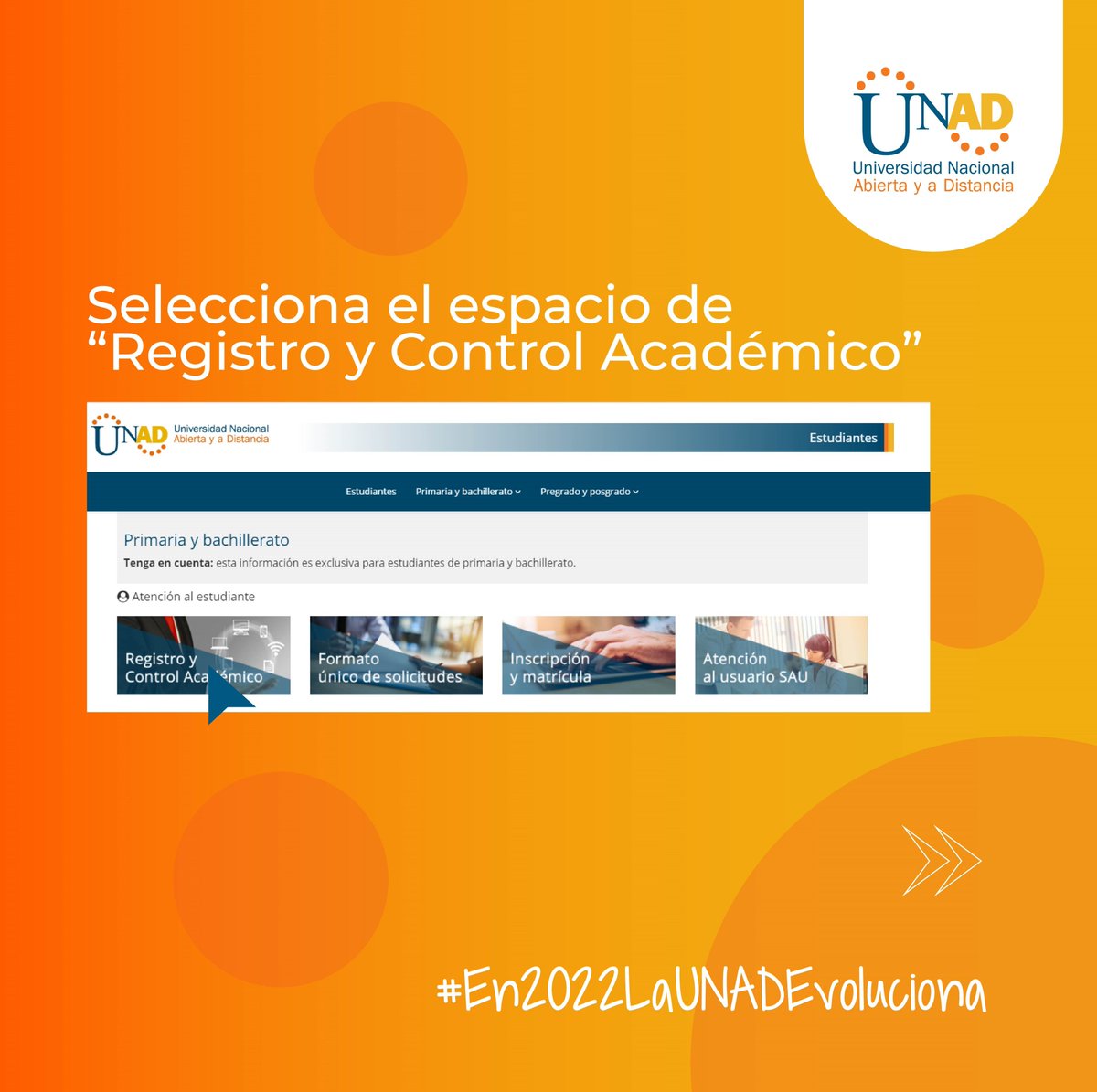 UniversidadUNAD's tweet photo. #LaUNADestáContigo 🤓 Sabemos que estos primeros pasos requieren de un acompañamiento, por eso aquí te enseñamos cómo realizar cada proceso 🤩.
⏩⏩ Sigue estas indicaciones y genera tu acta de matrícula para que estés listo en tu inicio de actividades académicas 🥳. https://t.co/AF6Fr5nciX