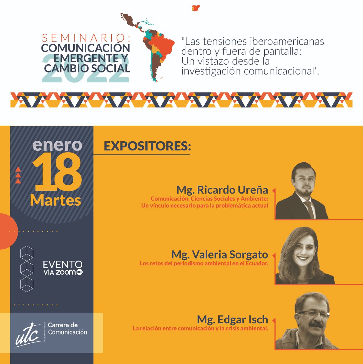 luiggivar's tweet photo. #comunicacionemergente2022
Cuatro días de interesantes ponencias en el seminario organizado por @utcCotopaxi @ComunicacionUtc gracias por los conocimientos a todos los expositores por impartirnos sus conocimientos, fueron de gran valor sus ponencias https://t.co/c8galZJ2AJ