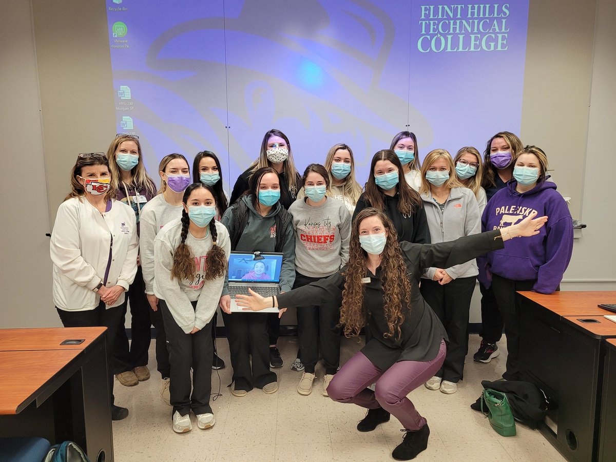 FlintHillsTech's tweet image. Students engage in advocacy! Kansas Dental Hygienists' Association President Whitney Zamora visited senior Dental Hygiene students yesterday and spoke about the importance of advocacy and working together in the legislative process.  #FHTC #WeEngage #WeTransform #WeAreWranglers