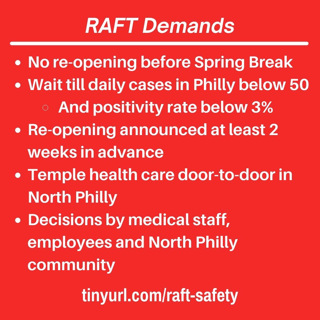 Sadly @TempleUniv has failed to demonstrate a serious commitment to health and safety. No req. KN95 masks, no booster required, no social distancing in classrooms, no health&safety accommodations, back to campus on Monday! It’s not enough. https://t.co/RvpQ1WBC8j