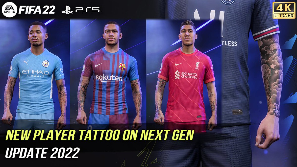 TripleDragonG's tweet photo. 🎮 FIFA 22 | New Players Tattoos On Next Gen Update 2022 | PS5™ 4K 60FPS 🎮

Video: https://t.co/4kOEuRNQyx

 🔥🔥 Subscribe To Our Channel 🔥🔥
Yotube: https://t.co/fab7NegOr3

#FIFA22 #Gameplay #Hypermotion https://t.co/y4GQ0Sg3Jl