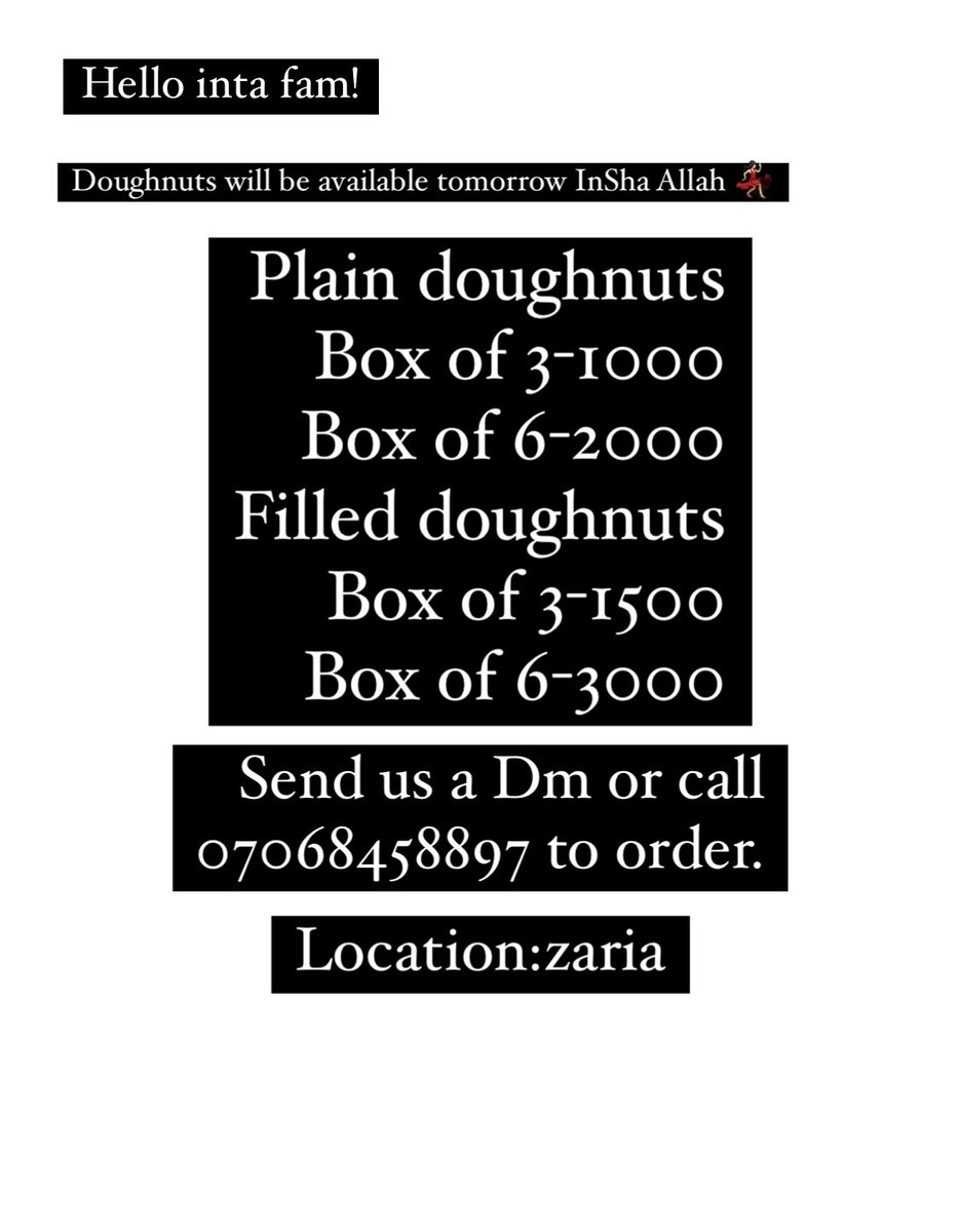 leemartabdul's tweet photo. Doughnuts will be available tomorrow.
Location:zaria
#ABU_Campus #samaru https://t.co/G1RCkSRBuB