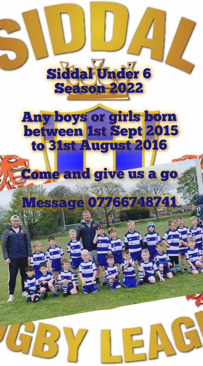 siddalrl's tweet photo. Siddal u6s 2022 now recruiting for more boys and girls to come get involved. Please retweet @morgan_smithies @MorganGannon13 @HalifaxPanthers @CrossLaneSchool @OldEarthSchool @YorkshireJunior @luke_robinson9 @bourouh_amir @_rileydean1 https://t.co/aHW4e3nnto