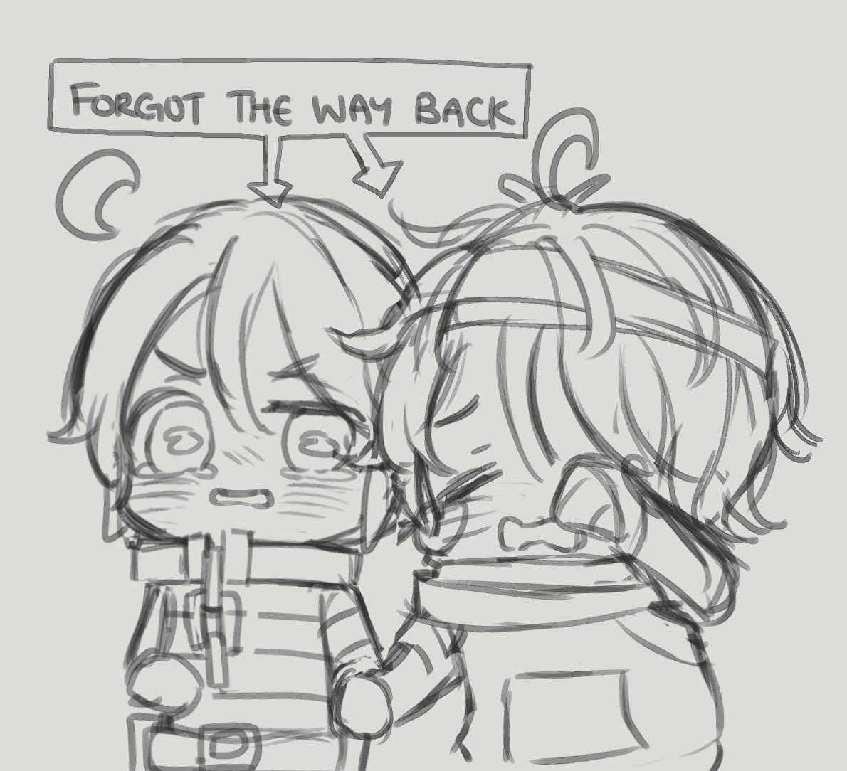 Prompt: Emil&Luca

they just happen to get lost separately and found each other but still continue to be lost LOL

Luca tries not to cry infront of Emil because he feels he have to be the calmer one

WC was gonna smack them but they pounced onto him like they saw a ray of hope 