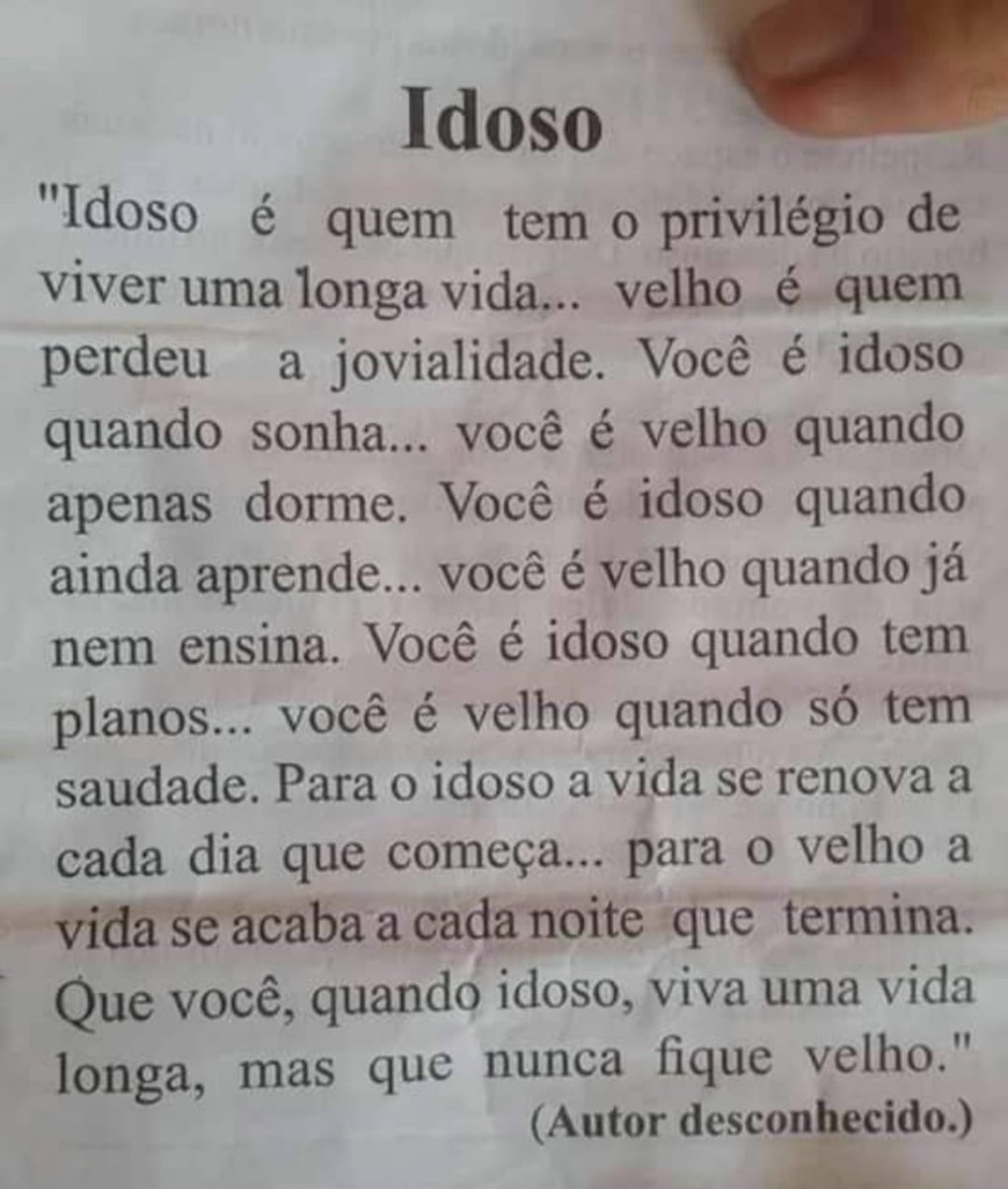 Você é idoso ou…