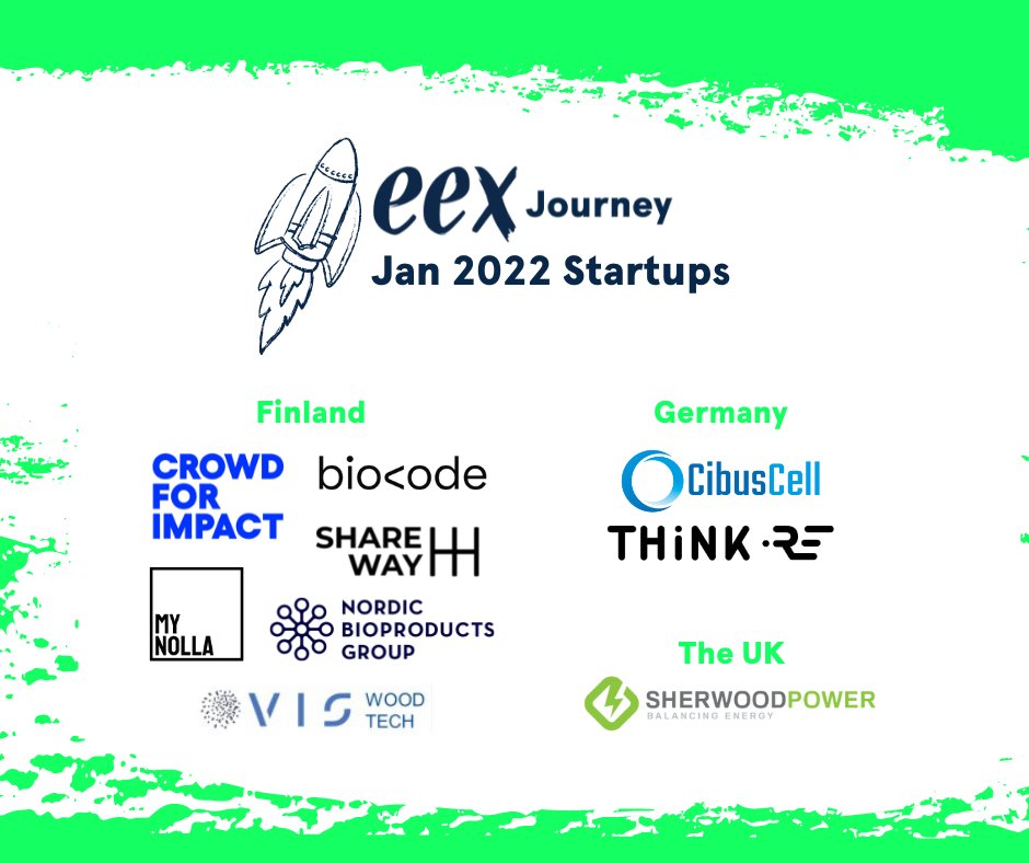 Here's something exciting - our nine ambitious startups in the 10th EEX Journey are more international and sustainable than ever 💥

EEX Journey in 2022 is going to be all about impact! Keep an eye on these doers: