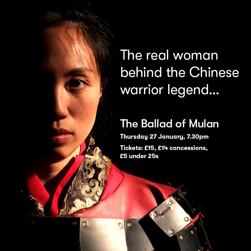 The #YearOfTheTiger is just around the corner. If you've never been sure how to mark #ChineseNewYear - we are here to help. We're excited to bring you ‘The Ballad of Mulan’ from the brilliant <a href="/RDProd_Theatre/">RedDragonfly Theatre</a> on Thurs 27 Jan  - and with new pricing at £5 for under 25s too!