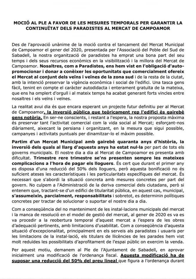 poblesudsbd's tweet photo. [1/4]💥💥📢CAMPAÑA INFORMATIVA VECINAL: "Las cuentas claras''
🔴Resultados votaciones Grupos Municipales 
🔴Declaración Paradistas 
🔴Texto oficial de la moción 

#sabadell #sbd #mercatdecampoamor #campoamor #sabadellsud https://t.co/B7sMnnYMYV