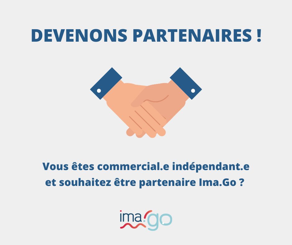Vous êtes un.e commercial.e, un.e chasseur d’affaires indépendant.e et vous souhaitez décrocher un max de missions ? Rejoignez Ima.Go en tant que partenaire 🤝
Partagez-nous votre profil en remplissant ce formulaire : zcu.io/M3Ht