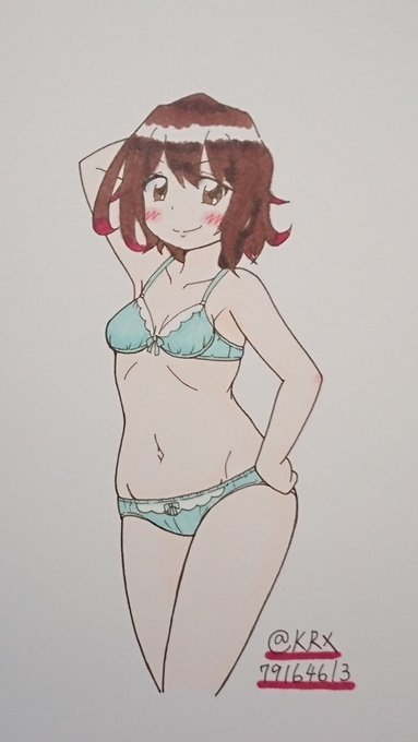 #艦これ版真剣お絵描き60分一本勝負_20220120
#睦月
ドヤ顔セクシー睦月ちゃん 