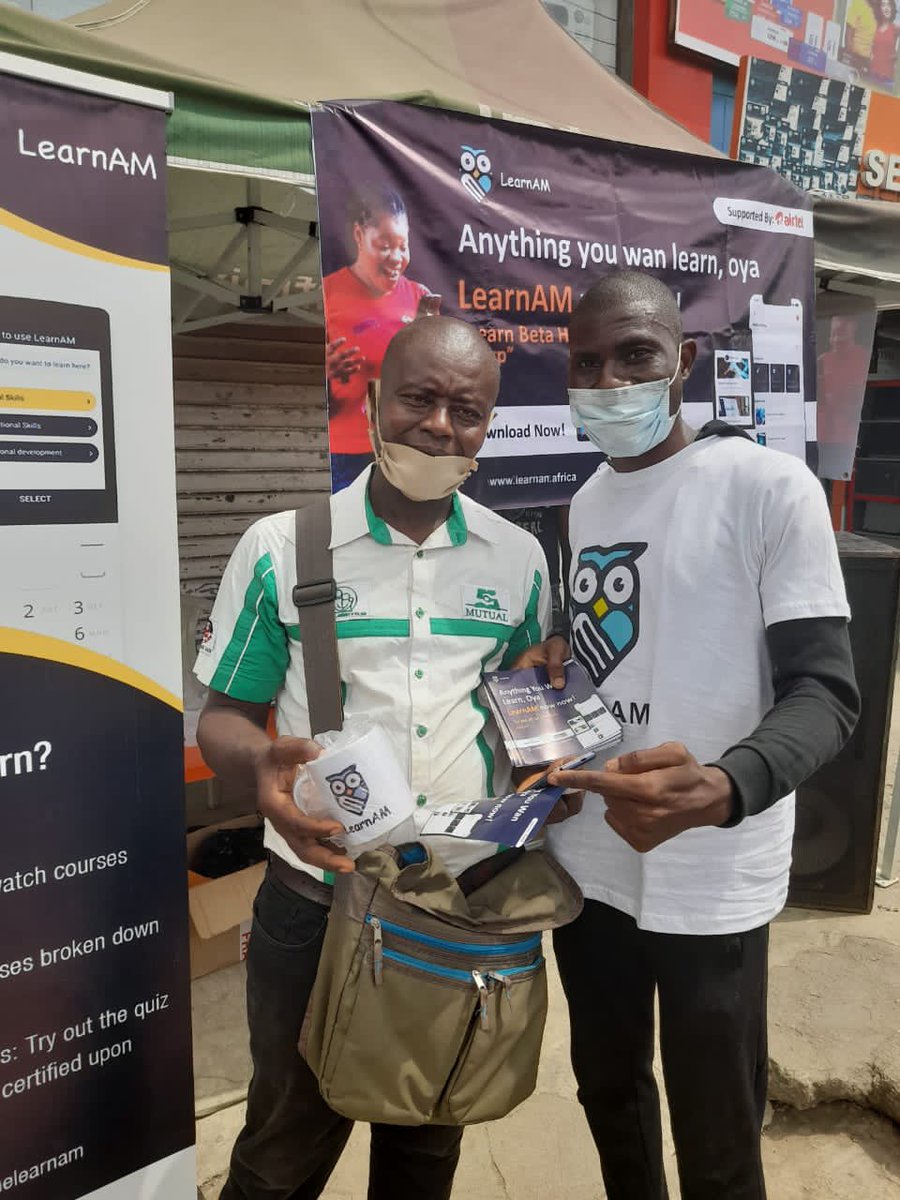comeLearnAM's tweet photo. Thursdays are for throwbacks ๐คช
Last month when we took #LearnAM to Computer Village Ikeja, Lagos.
LearnAM is here to connect internet users to educative content anywhere where they are, any language they speak to increase potential to earn more. #LearnAM https://t.co/2KC6dgJiuz