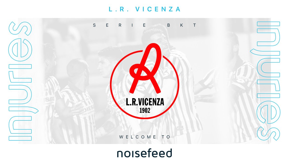 It is with great pleasure that we announce <a href="/LRVicenza/">L.R. Vicenza</a> as our latest Injuries customer in Italy ⚽ 📑

Welcome to the Noisefeed family ⚪🔴

#ForzaVicenza #ForzaLane #Noisefeed #Injuries