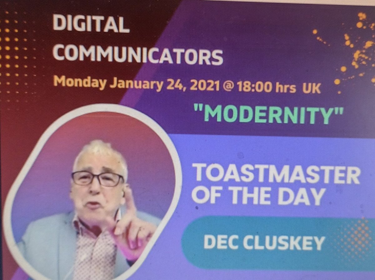 DCommunicators's tweet photo. Join Digital Communicators #toastmasters 6pm UK Time Mon 24th Jan https://t.co/sWdyZnulqP Its time to experience this club @ToastmastersUKI Meeting is fun #DComlive #Zoom #publicspeaking https://t.co/f8diNtqg4C