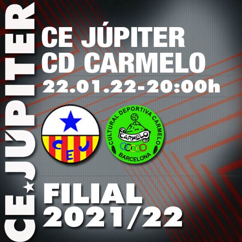CE_Jupiter's tweet photo. FILIAL |
@ce_jupiter 🆚 @CDCarmeloPrime1
🗓 22-01-2022
🕖 20:00h
📍CEM Júpiter
#SomJupiter #cejupiter #SempreEndavant https://t.co/3vI3zJQGwN