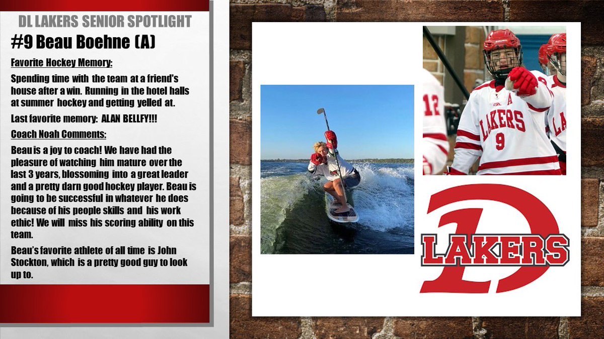 Laker Hockey (@dlhshockey) on Twitter photo It’s game day! For today’s Mid-state Conference matchup vs Prairie Center we are recognizing senior Beau Boehne. Come and watch Beau rev up the scoring machine tonight at 7:00pm at the Kent Freeman Arena! <a href="/KdlmSports/">KDLM Detroit Lakes</a> <a href="/DetLakesHigh/">Detroit Lakes High</a> @DLtribSports <a href="/DLStudent/">DL Student Section</a> It’s game day! For today’s Mid-state Conference matchup vs Prairie Center we are recognizing senior Beau Boehne. Come and watch Beau rev up the scoring machine tonight at 7:00pm at the Kent Freeman Arena! <a href="/KdlmSports/">KDLM Detroit Lakes</a> <a href="/DetLakesHigh/">Detroit Lakes High</a> @DLtribSports <a href="/DLStudent/">DL Student Section</a>