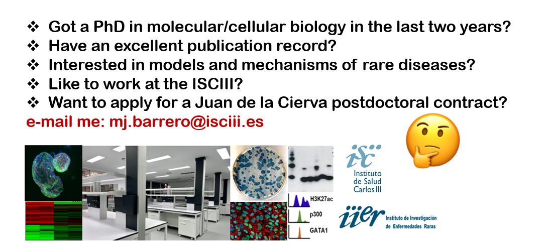 Looking for #JuandelaCierva candidates!!!
#ISCIII #IIER #enfermedadesraras  #RareDisease