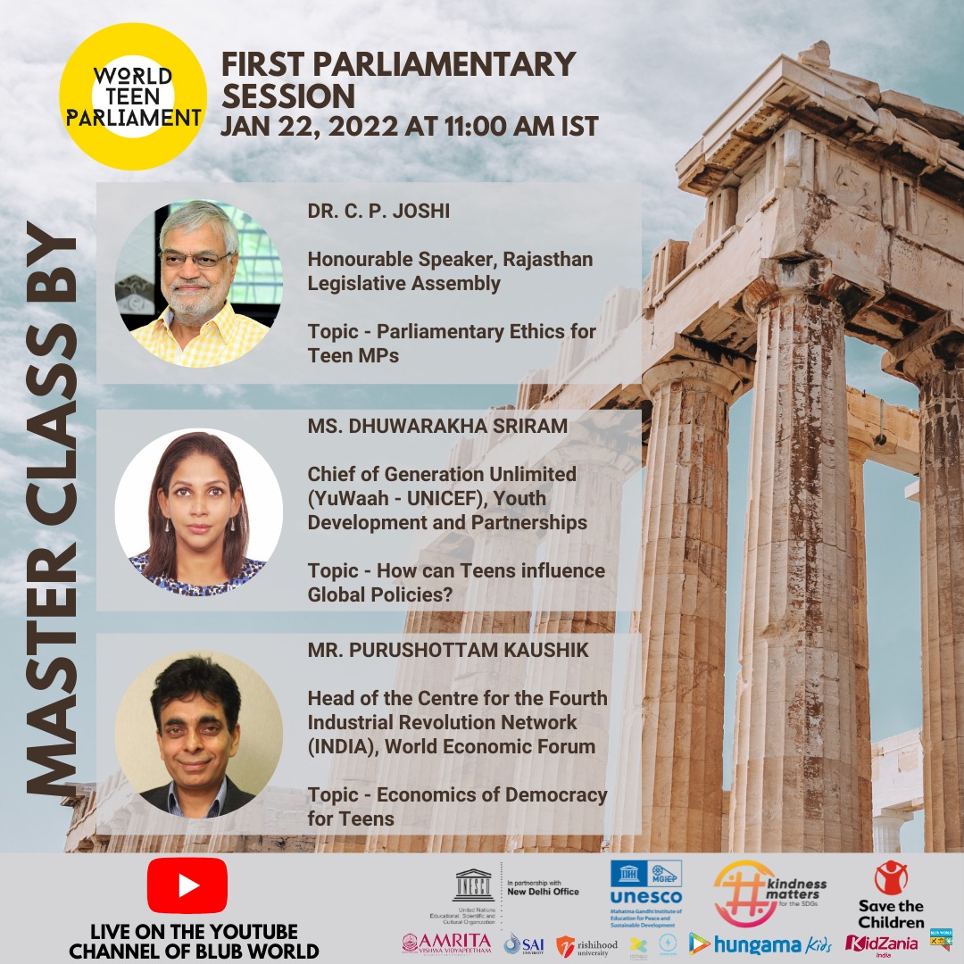 BlubWorld's tweet photo. Blub World invites you to the 1st Parliamentary Session of WTP, to introduce the World's 1st 100 Teen MPs . Join us here - https://t.co/ig1Vz9Y36S
#blubworld #impactonteens #WTP #worldteenparliament #teenagerslife #teenagerlife #teenagerpost #educationinnovation #teengirls https://t.co/RAr1xCMUeV