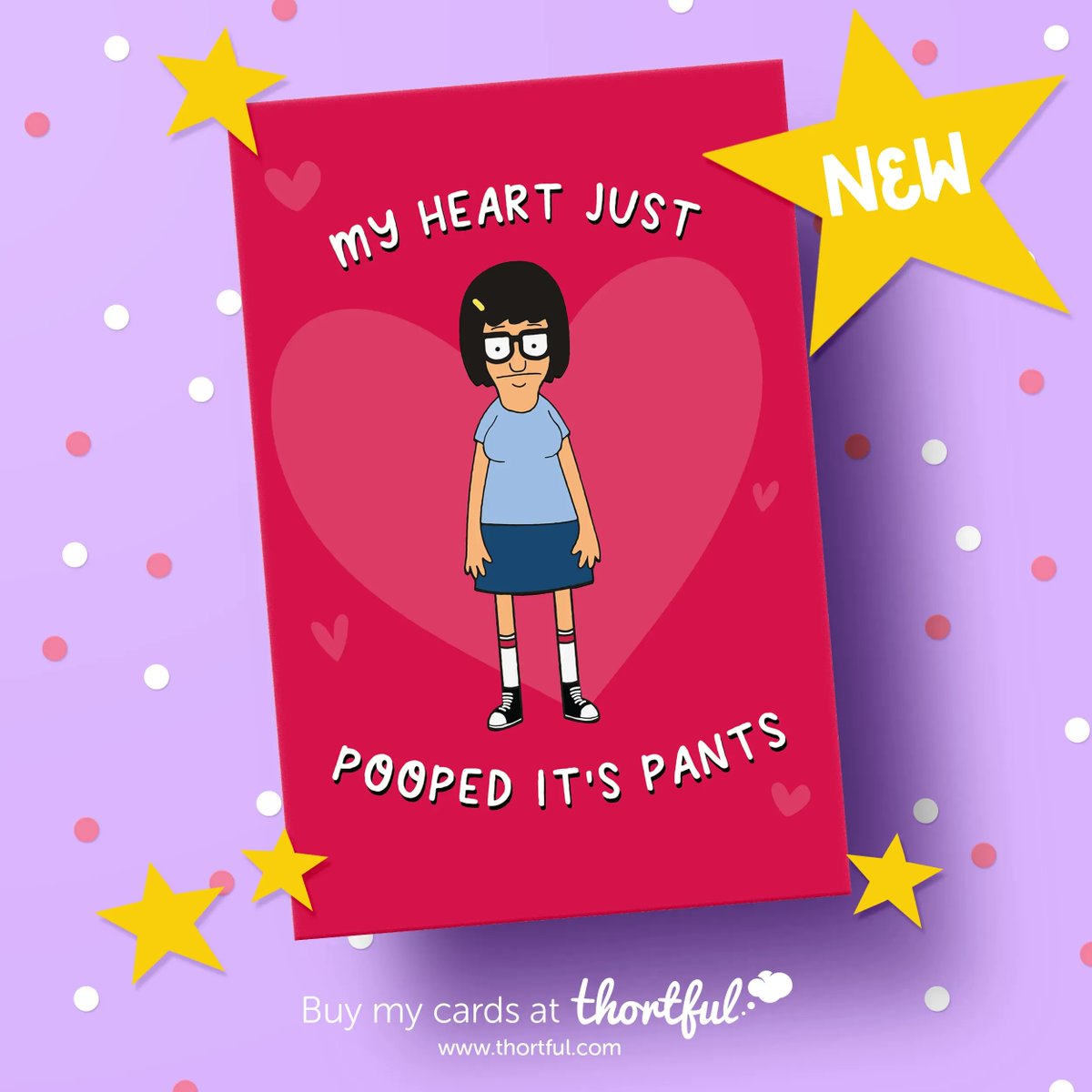 💖 YOUR ASS IS GRASS AND I'M GONNA MOW IT! 💖 Tina Belcher Valentine's Card now live on Thortful! 🍔 #TinaBelcher #BobsBurgers #Valentines #Thortful #SmallBusiness 

buff.ly/33rl6Cm