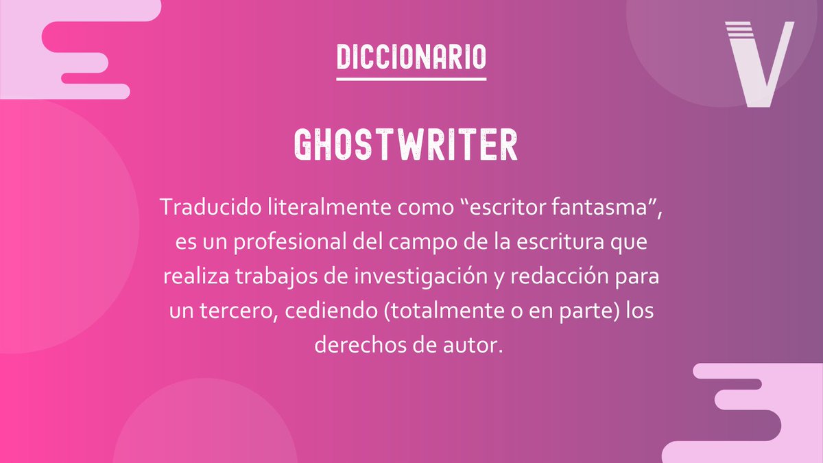 voces_comunic's tweet photo. Si bien nació ligada al mundo editorial, la figura del #Ghostwriter 👻✒️ está presente de manera cotidiana en el ámbito digital, con una fuerza que en general las audiencias no dimensionan. https://t.co/NBUKu5WW88