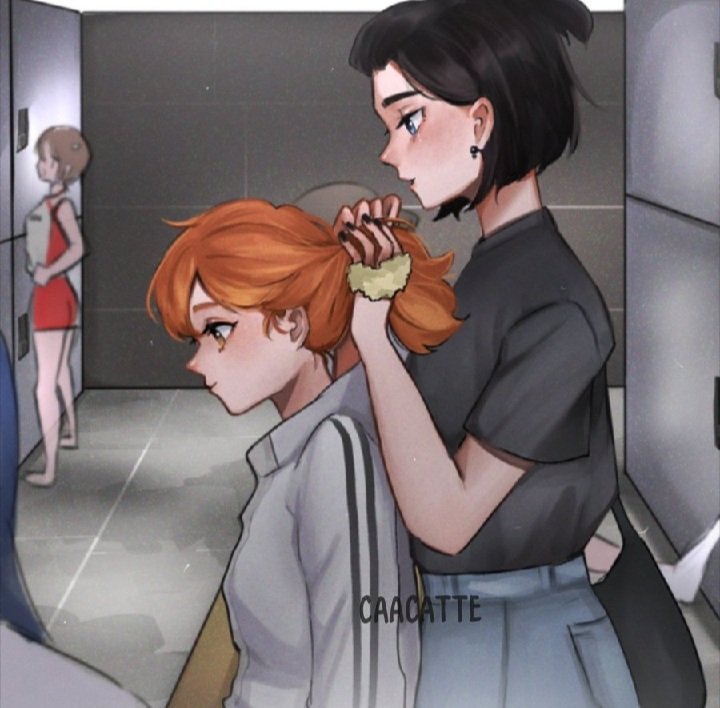 khemira5646's tweet photo. miwa arreglando el cabello de natsu antes de su torneo #Haikyuu
#kageyamatobio
#miwa
#nantsu https://t.co/9drPiMcDQx