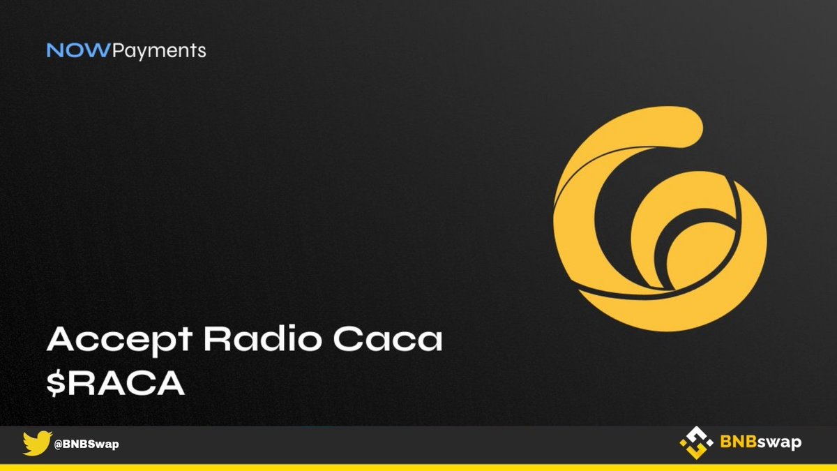 BNBSwap's tweet photo. 📢 @RadioCacaNFT $RACA has now fully integrated on @NOWPayments_io!

Through this integration users can now pay using $RACA. Receive salaries and payments using #RACA and more..

🌐 https://t.co/8Qm8YUBlKx

#Metaverse #PlayToEarn #DeFi #BSCgem #Crypto #BNBswap #RadioCaca #NFT https://t.co/SQ5dsgPPur