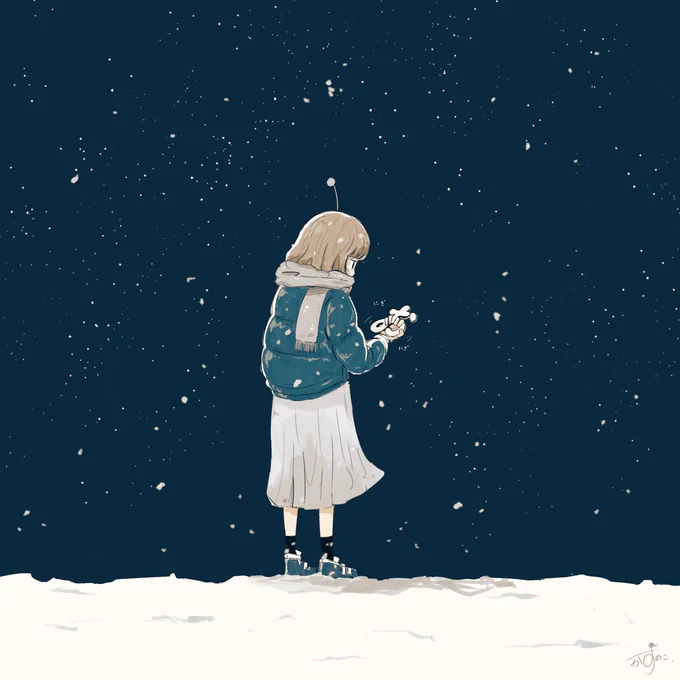 雪の日のおにぎり 