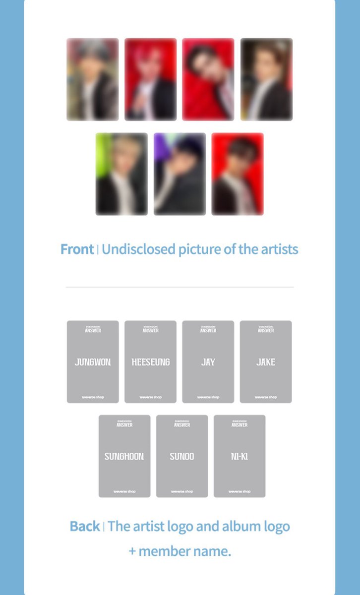 milkeushakee's tweet photo. ENHYPEN ANSWER WEVERSE 2ND ROUND 

✨Sealed Album RM20 
⁃NO
✅✅
⁃YET 
✅✅

✨RANDOM UNDISCLOSED PC RM25 
❌✅✅✅✅✅

✨GROUP PC RM10
✅✅

✨YET GROUP PC RM10
✅✅

📌 exc ems &amp; local postage 
Album : <30 
Pc : <5 
✅shopeepay and online banking
#pasarENHYPEN https://t.co/JwBgm7FWnT