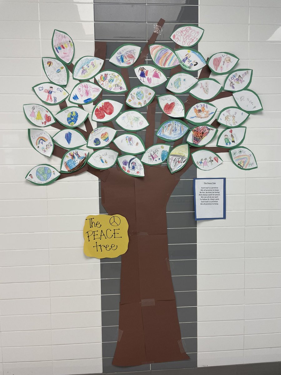 stefwinland's tweet photo. Celebrating Martin Luther King. #kindergarten #HVEavp #peacetree https://t.co/QNgjeII8UP