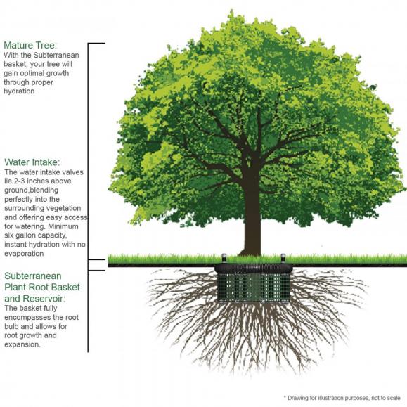 FarmShow's tweet photo. Our new underground reservoir system for trees provides direct deep root watering on demand, with almost no evaporation. #trees #watering #deeproot #plastic #mesh https://t.co/yFdEUA2aVk https://t.co/8UlaAmLppN