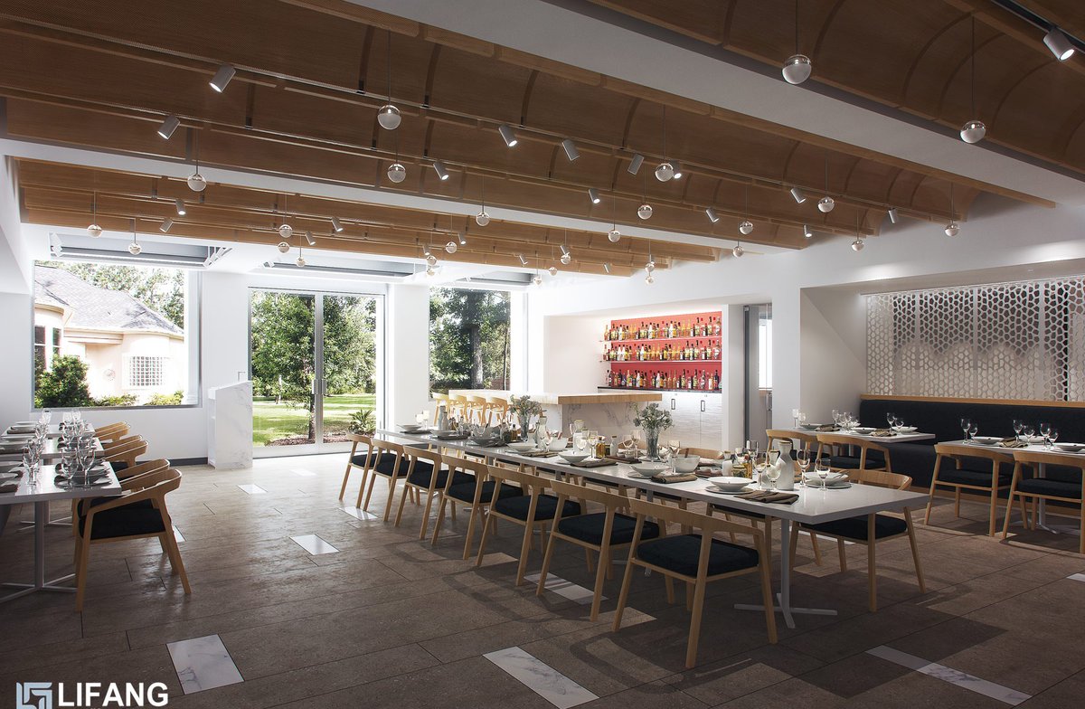 Interior del Café Santa Bárbara por Lifang

#Lifang #render #arquitectura #interiores #exteriores