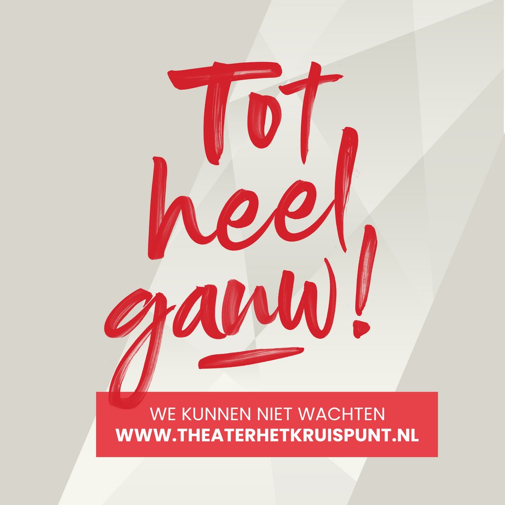 Als we (hopelijk vanaf 25 januari!) weer open mogen hebben we genoeg genoeg voorstellingen om naar uit te kijken en om straks van te genieten. 

Benieuwd naar ons aanbod? Check theaterhetkruispunt.nl 

Naar welke voorstelling kijk jij uit? Laat het ons weten! 👇🏻