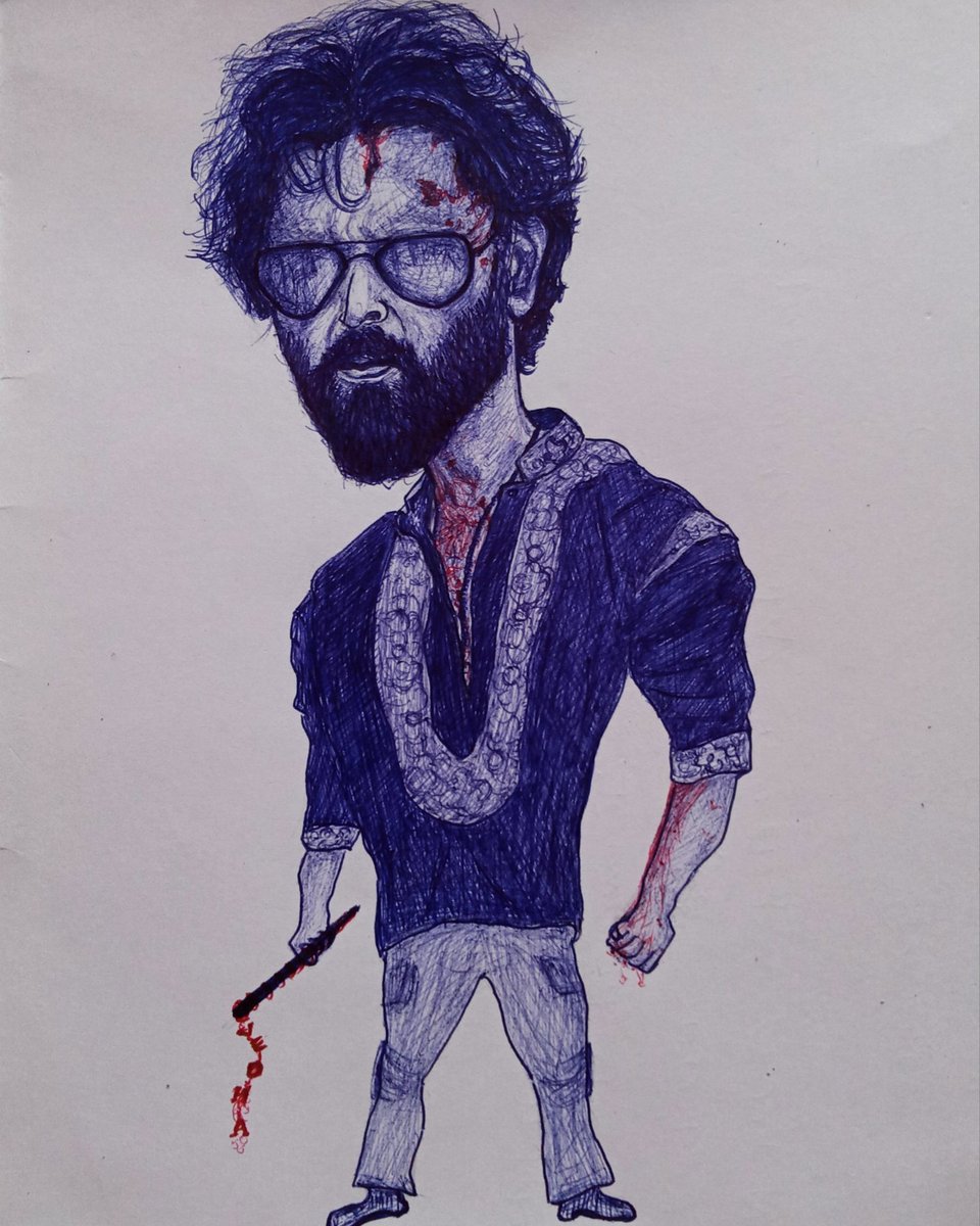 Artpist1's tweet photo. #VedhaFirstLook Caricature Art 😊 
@iHrithik 
Hope you like my effort 🙏

#Hrithik #hrithikroshan #vedha https://t.co/jYazyV4ooW