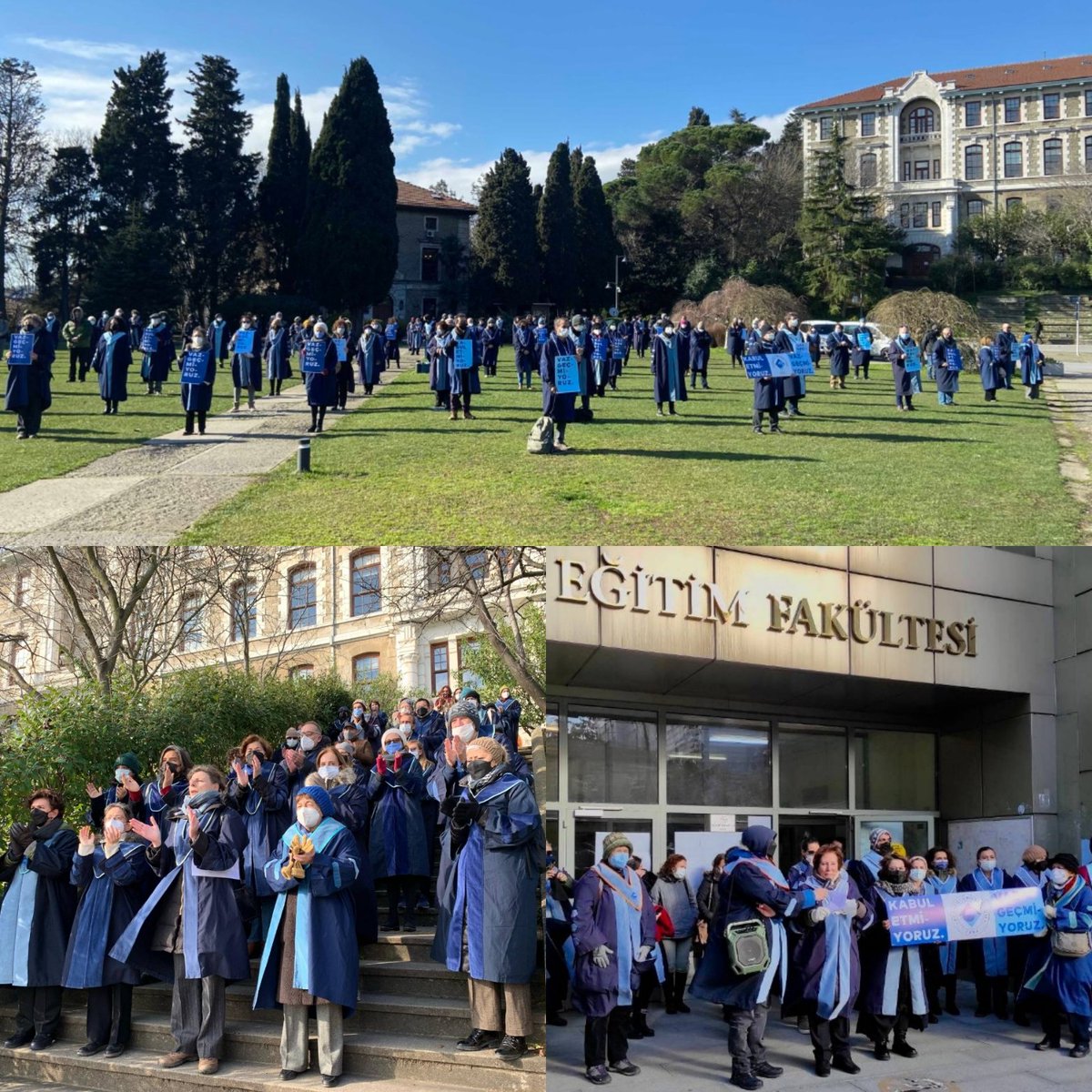 Boğaziçi Üniversitesi olarak, seçilmiş dekanlarımızın göreve iade edilmesini, seçilmiş dekan ve enstitü müdürlerimizin atamalarının yapılmasını talep ediyoruz. #KabulEtmiyoruzVazgeçmiyoruz #Bogazici1YıldırDireniyor