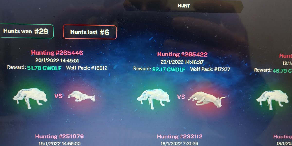 Tradingcriptocb's tweet photo. @cryptowolfgame Otro dia más que se come!! 143 cwolf para un total de 272$ GG #Cwolf #CryptoWolf https://t.co/RNR3AhRa9g
