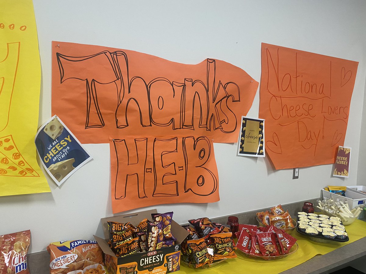Happy National Chees Lovers Day!!!JES is cheesy about our staff! Thanks Culture Club and HEB <a href="/HEB/">H-E-B</a>  #jeschat