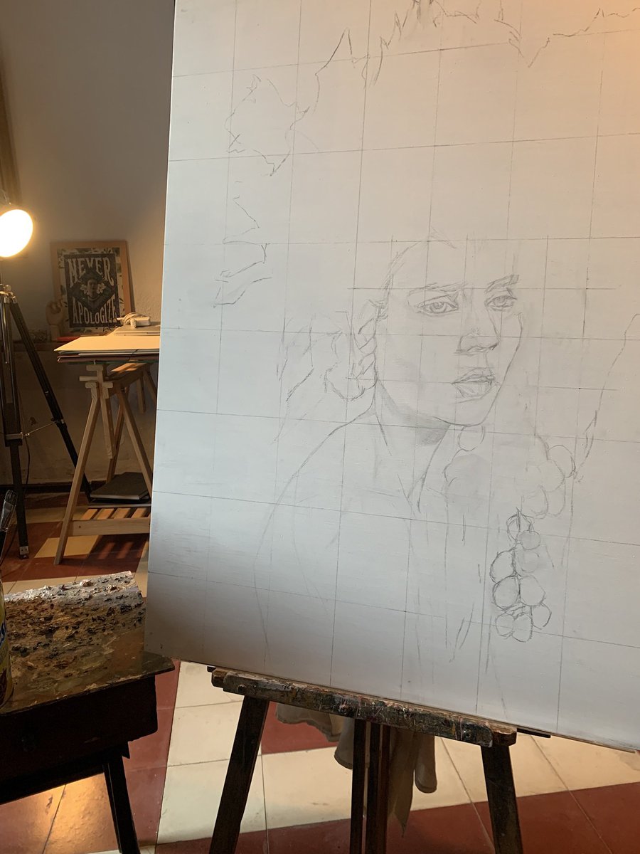 cvieratelo's tweet photo. My process when doing oil^^, a graphical 🧵 

It begins with a drawing where I compose the scene and outline all figures… https://t.co/Zy6Wa9LeSI