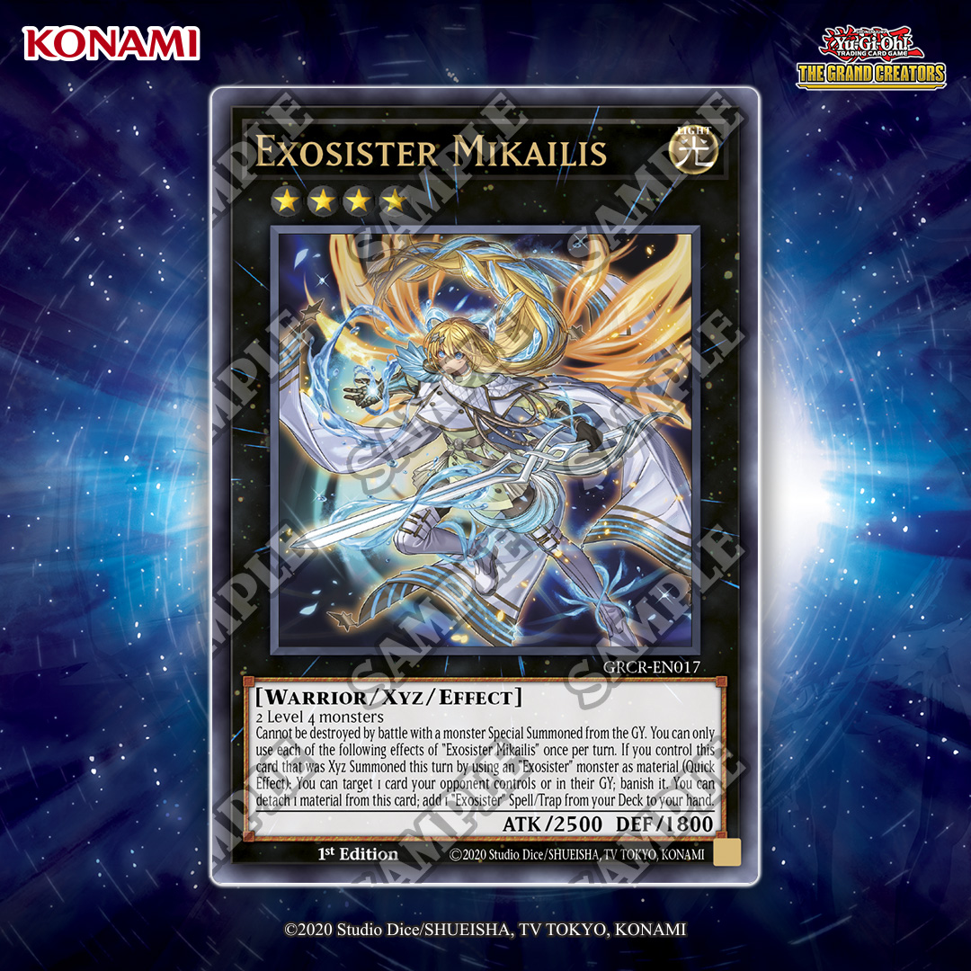 Cambio agudo Enumerar Yu-Gi-Oh! Card Games (KONAMI Europe) en Twitter: "Today's Weekly Spotlight  is on some brand new Exosister cards from The Grand Creators! Which one is  your favourite? #YUGIOH #YuGiOhTCG #TheGrandCreators  https://t.co/B1Tsjvh2Bh" / Twitter