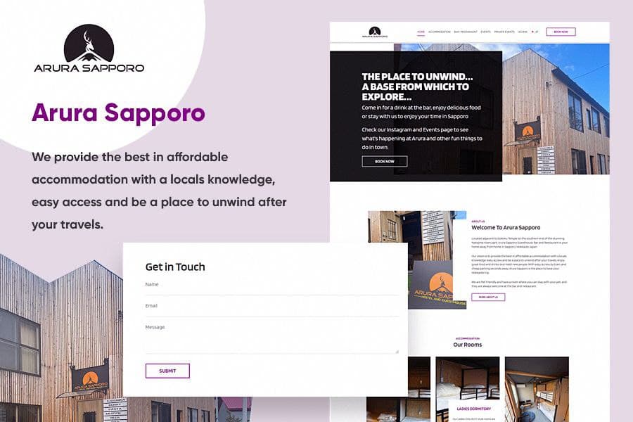 webcapitan's tweet photo. This website https://t.co/Y2MmdQfC9m was developed by Webcapitan for the Arura Sapporo hostel. It has a nice interface that immediately makes it clear what awaits you in this establishment.
#webcapitan #webdesign #websitedevelopment https://t.co/ghKcnuOJPz