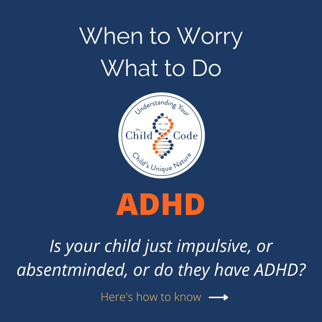 DrDanielleDick's tweet photo. This is a question I get asked a lot when I speak to parents: how do I know if my child is just impulsive or has ADHD? Here's a quick guide to help parents differentiate. #TheChildCode #ADHD https://t.co/LcW4CD2jM6