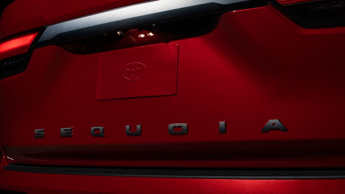 Toyota's tweet photo. The next big thing is coming... the next-generation #Sequoia is all-new for 2023, coming soon: https://t.co/SOeDhYPXNn. #LetsGoPlaces https://t.co/aZCtIWH0CC