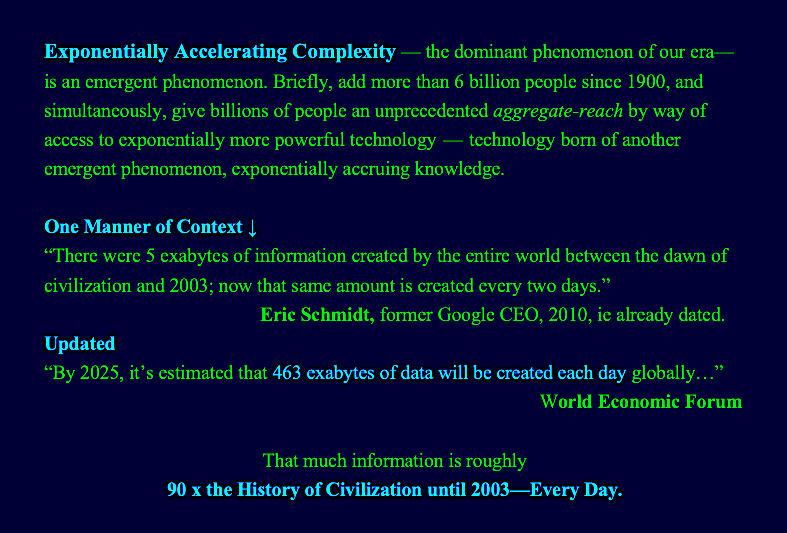 Postgenetic's tweet photo. @edyong209 More Fundamental
Neither the market nor any system of governance can sufficiently encode the relationship complexity of our #s, Powers &amp; Reach.

Nor sufficiently implement, enforce &amp; update that code

Even our biological coding doesn’t fit exponentially accelerating complexity.↓ https://t.co/65zwaGAiHV